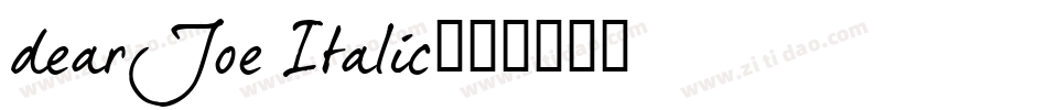 dearJoe Italic字体转换